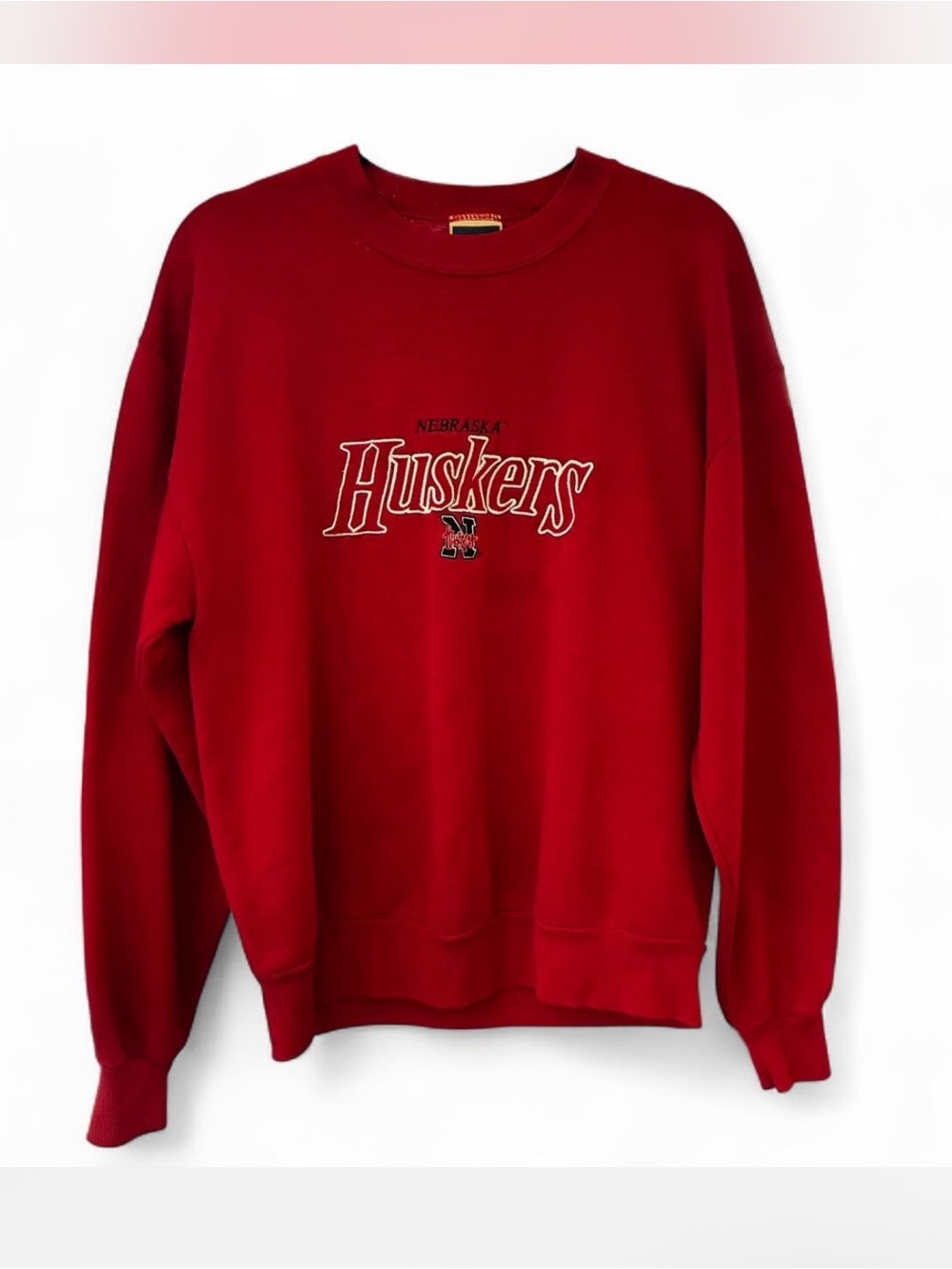 Vintage Nebraska Huskers Red Crewneck Sweatshirt - Men